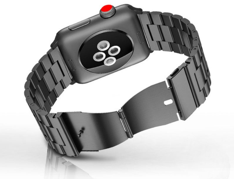 Stainless Steel Strap for Apple Watch Band 38mm - 40mm Metal Links Bracelet Smart Watch Strap - Black