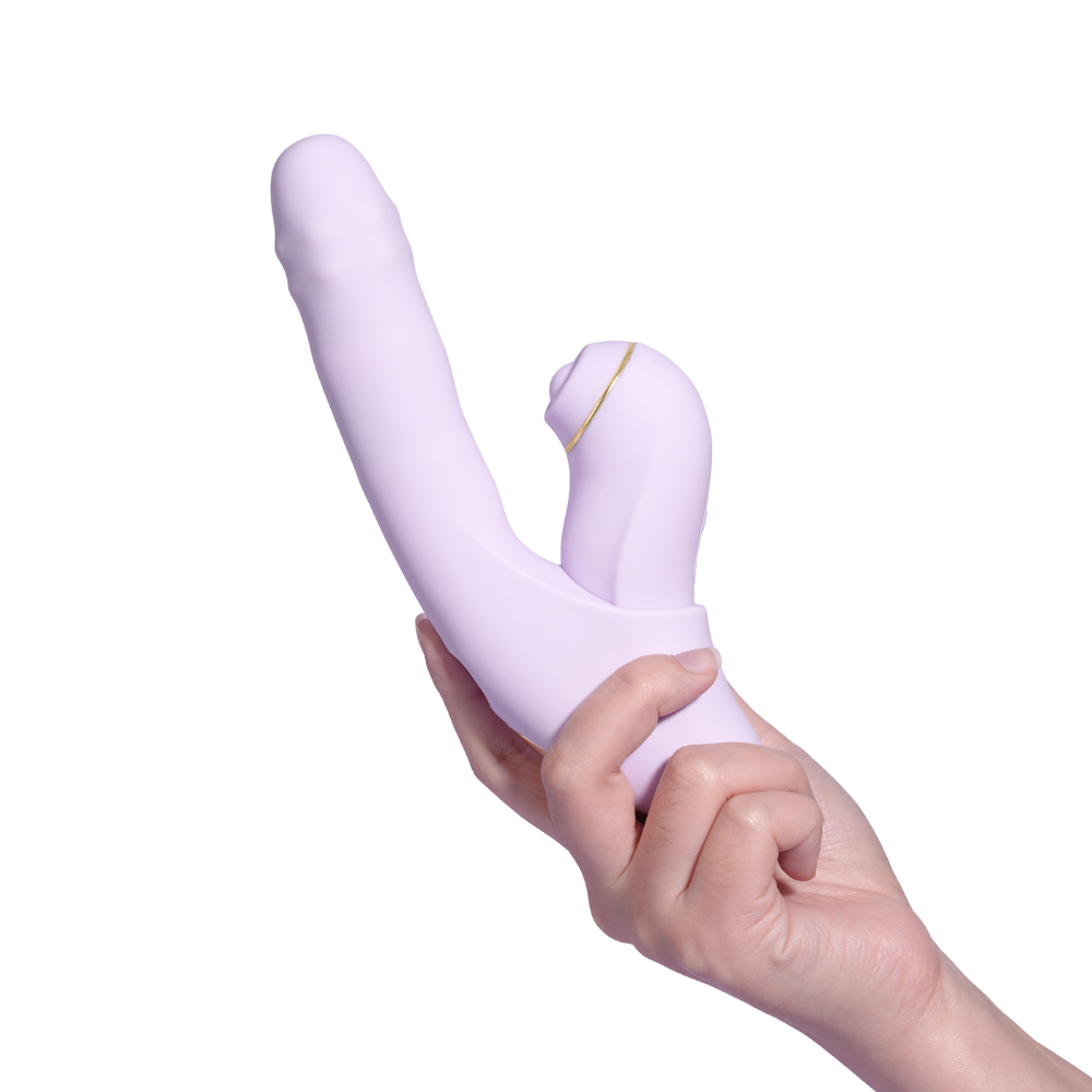 Svakom Duoglow Pastel Lilac sex toy with smooth, curved design and pastel purple color, suitable for intimate pleasure.