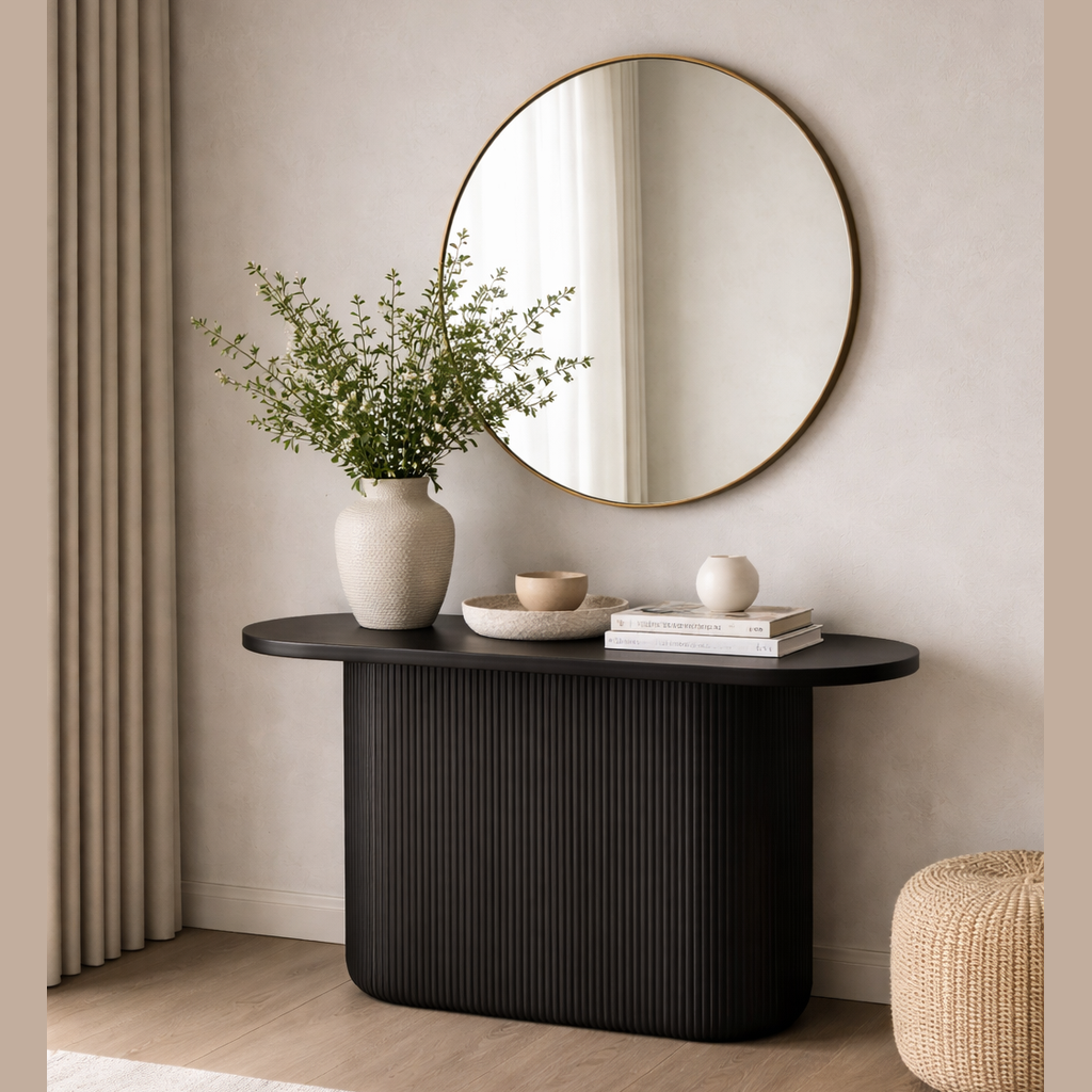 Arc Fluted Console Table